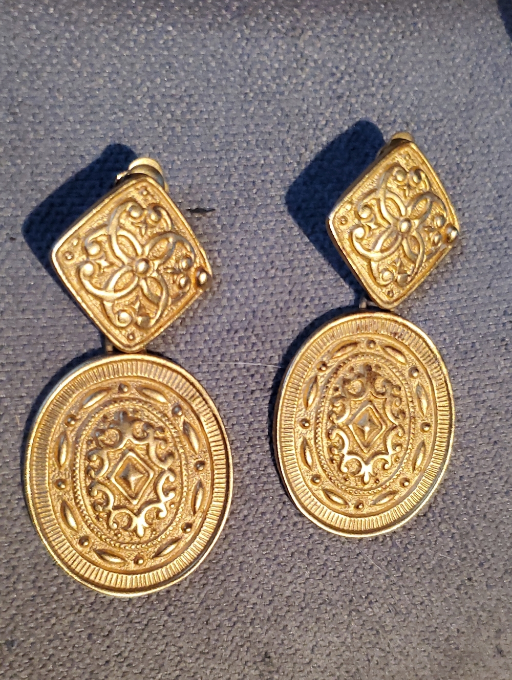 Gold-Tone Filigree Drop Earrings - Classic Women Jewelry